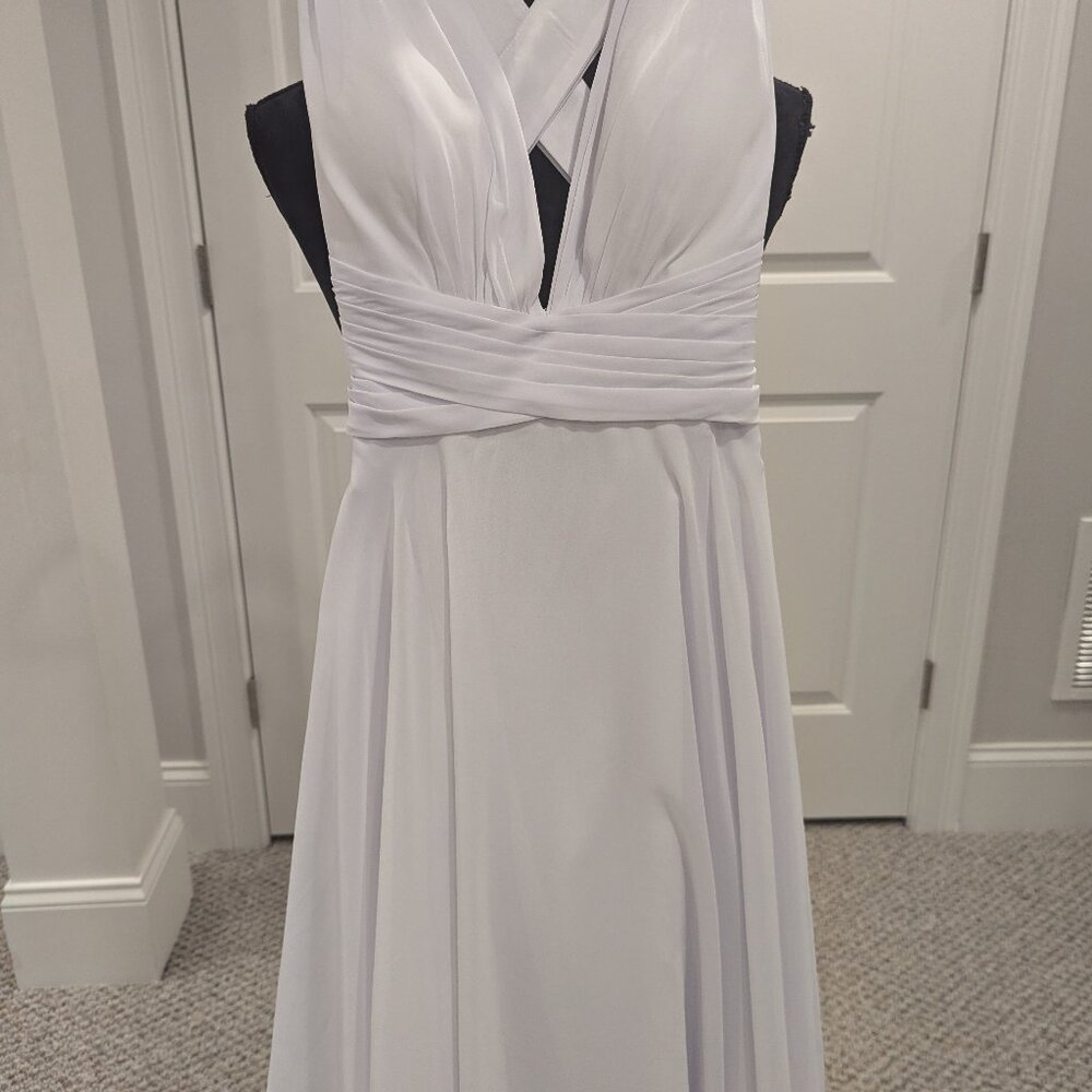 Brand New White Chiffon Dress US 2